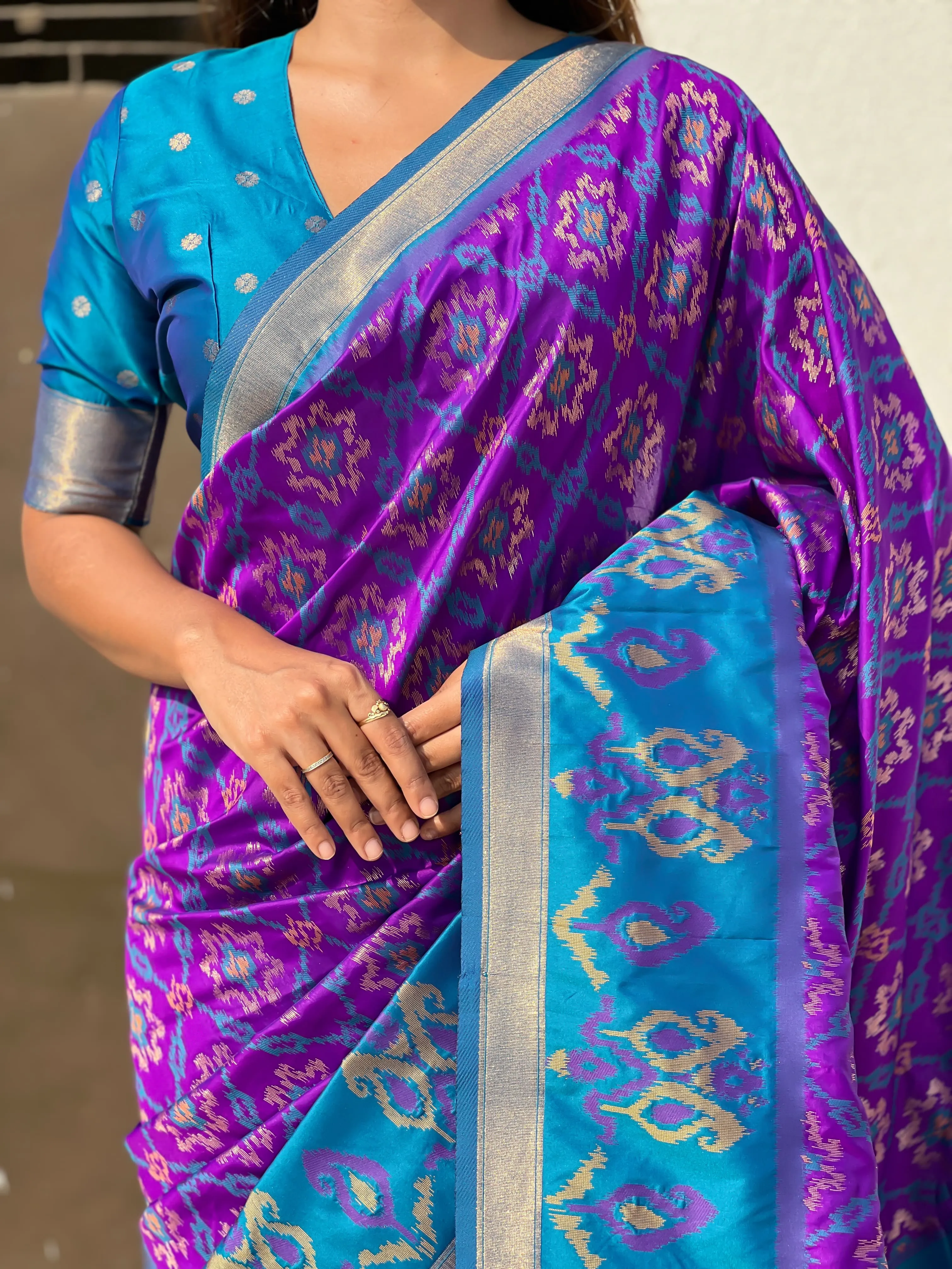 Buy Satarangi Ikkat Premium Saree in Surat - Reseller Bazzar